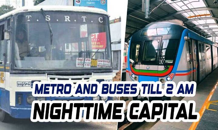 Hyderabad Metro and Buses Till 2 AM: City Launches Major Push to Become India’s ‘Nighttime Capital’