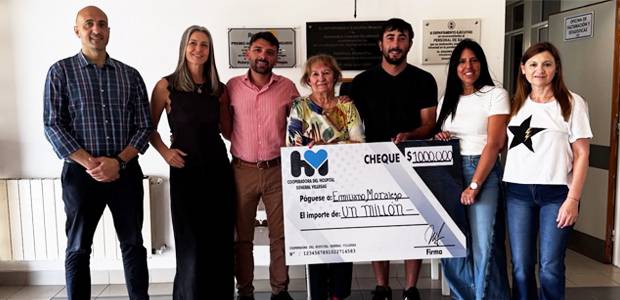 La cooperadora del hospital entregó el $ 1.000.000 correspondiente al sorteo de noviembre