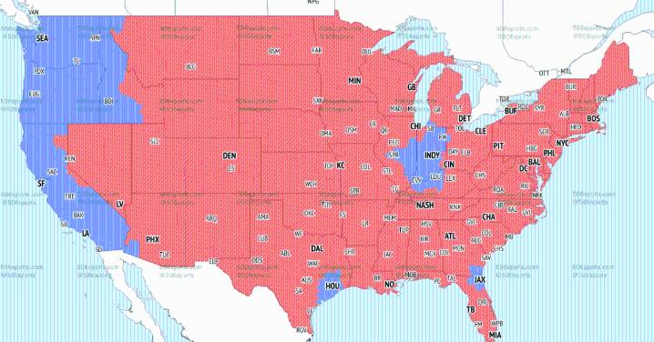 Broncos vs. Packers TV broadcast map for Week 15
