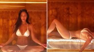 'Don't Cha' Wanna Score The Sexy Sauna Star In Her White Bikini?!