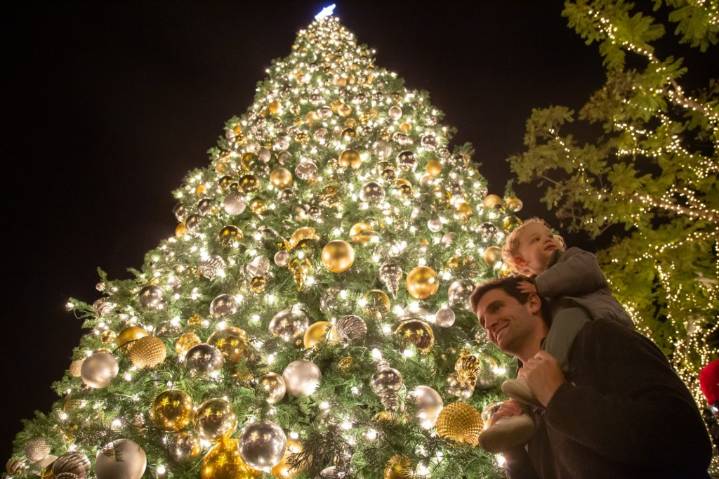 Palisades Village held its 2025 Christmas tree lighting 11 months after the wildfire