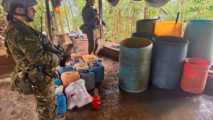 Ejército destruyó siete laboratorios en San Carlos donde se procesaba coca, propiedad, presuntamente, del Clan del Golfo