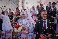Mass wedding in Gaza celebrates new life after years of war and tragedy