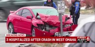 3 hospitalized after crash in West Omaha