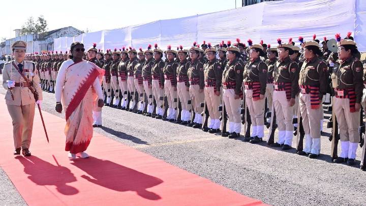 President Droupadi Murmu Arrives In Imphal On Maiden 2