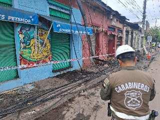 El día después del voraz incendio que destruyó emblemáticos locales comerciales de Chimbarongo