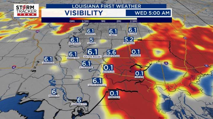 Baton Rouge Weather: Chilly again overnight, patchy fog possible