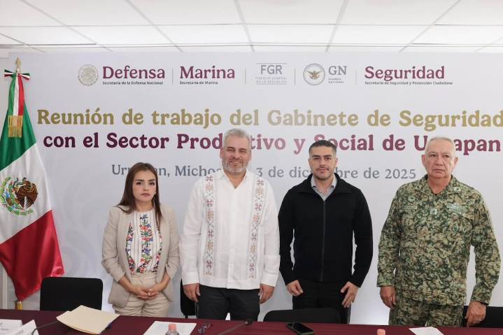 Harfuch y Trevilla Trejo realizan su tercera visita privada a Michoacán