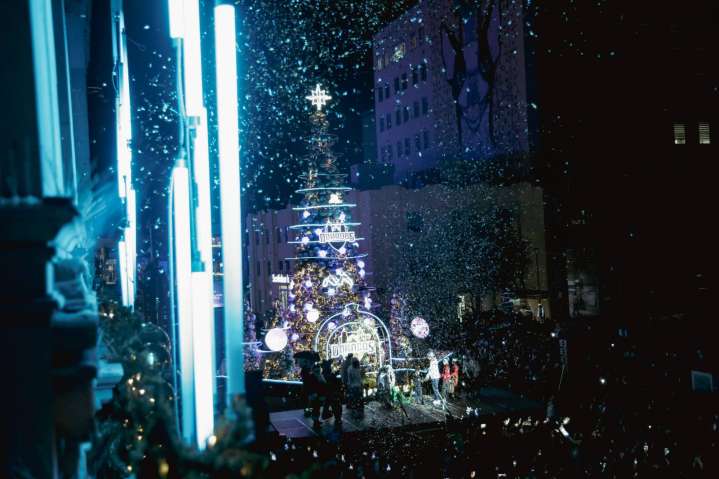 ¡Inicia la Navidad en Plaza de Armas! Marco Bonilla realiza tradicional encendido del árbol junto a familias chihuahuenses