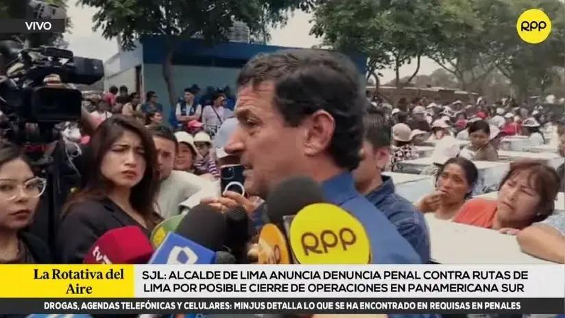Reggiardo informó que MML denunció penalmente a Rutas de Lima ante anuncio de fin de operaciones este 2 de diciembre