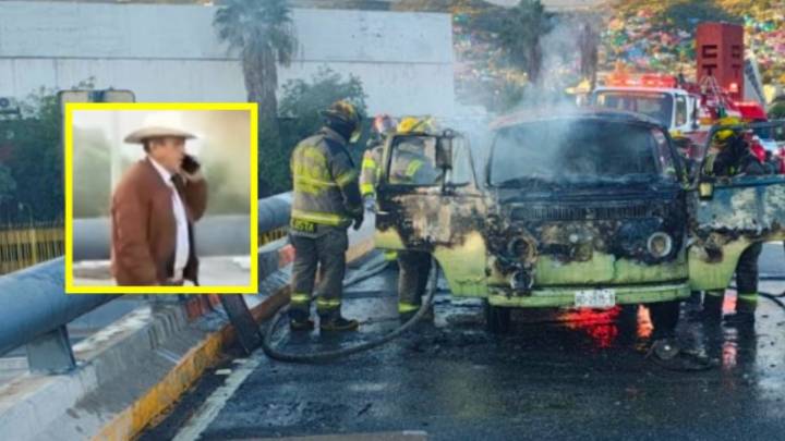 Músico de la tercera edad pierde vehículo con instrumentos tras incendio en Monterrey