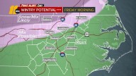 Wintry mix early Friday, ahead of cold rain