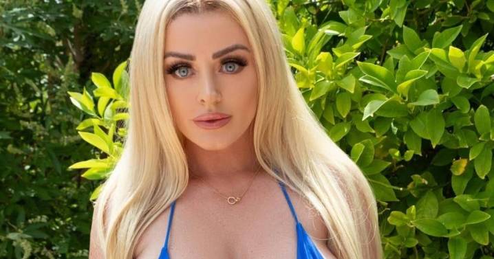OnlyFans' Sophie Dee in Micro Blue Two-Piece Will Leave You Speechless