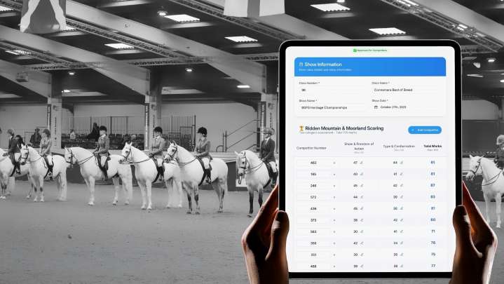 Showing’s new digital marking system from the British Show Pony Society