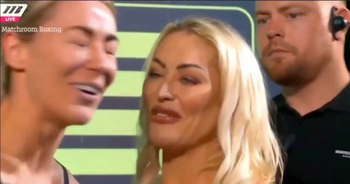 Glam boxer Ebonie Cotton suffers awkward wardrobe malfunction, rival can’t help but laugh