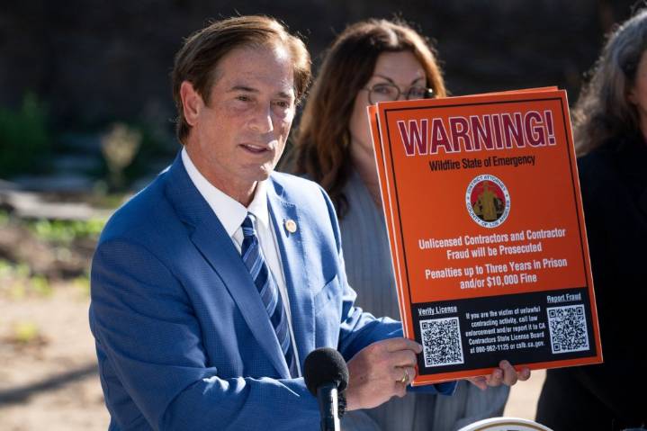 5 men charged with felonies for allegedly working as unlicensed contractors in Eaton fire burn scar area