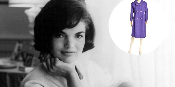 El icónico abrigo violeta de Jackie Kennedy será subastado en Sotheby’s Nueva York