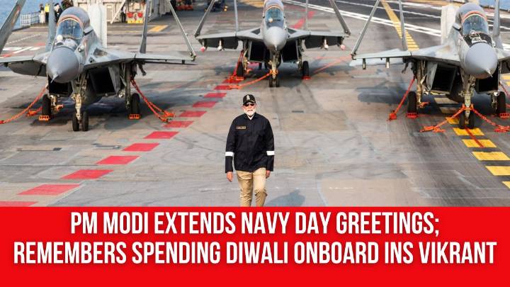 PM Modi extends Navy Day greetings; remembers spending Diwali onboard INS Vikrant
