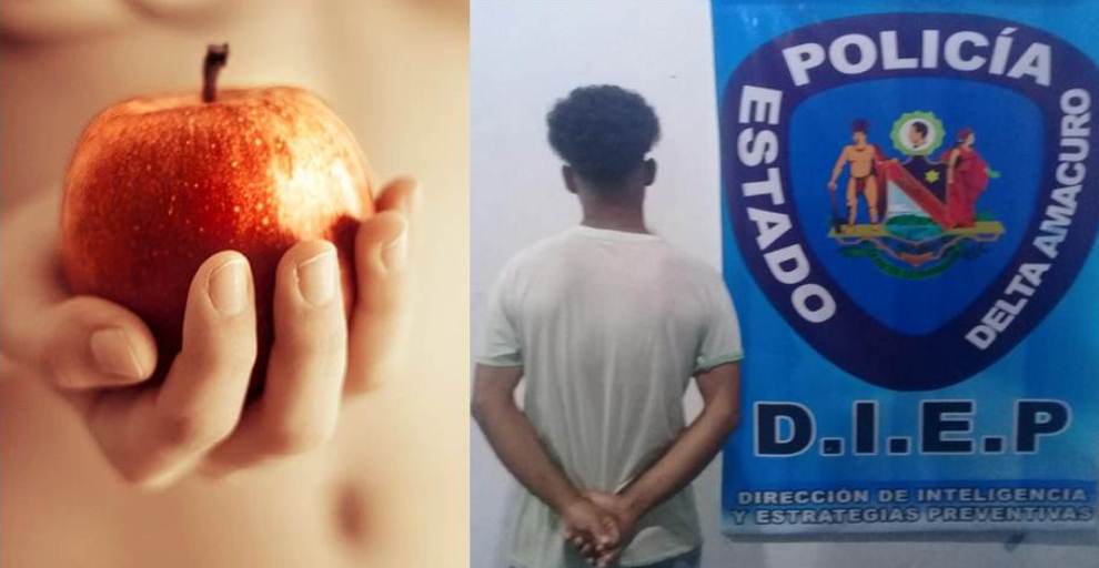 Quiso comerse la fruta antes de madurar y DIEP le quitó el apetito en la comisaría