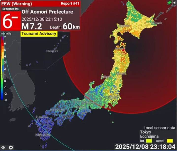 Terremoto 7.6 en Japón activa alerta de tsunami