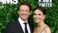 Hugh Jackman's girlfriend Sutton Foster oozes glamour in plunging dress during star