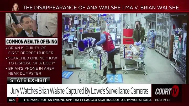 Jury Sees Brian Walshe Buy Buckets, Cleaning Supplies at Lowe’s