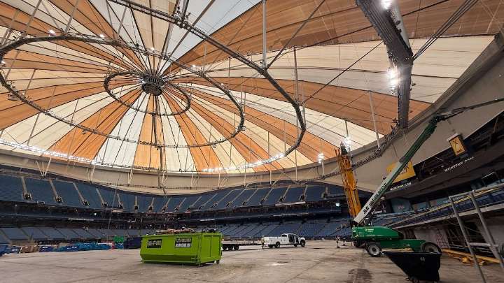 Inside the repaired Trop, a field for Rays will soon be rebuilt