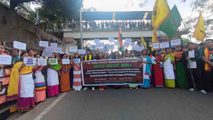 Hill tribes rally in Haflong against proposal to grant ST for six communities