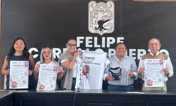 El IEQROO y el Ayuntamiento de Felipe Carrillo Puerto, promueven carrera por la democracia y la no violencia