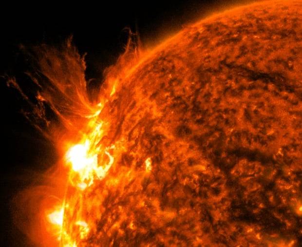 Geomagnetic storm watch issued after powerful solar flare is seen erupting from sun