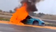 M25 grinds to halt for hours after Porsche catches fire