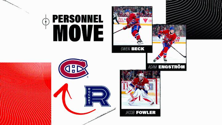 Owen Beck, Adam Engstrom and Jacob Fowler recalled from Laval Rocket