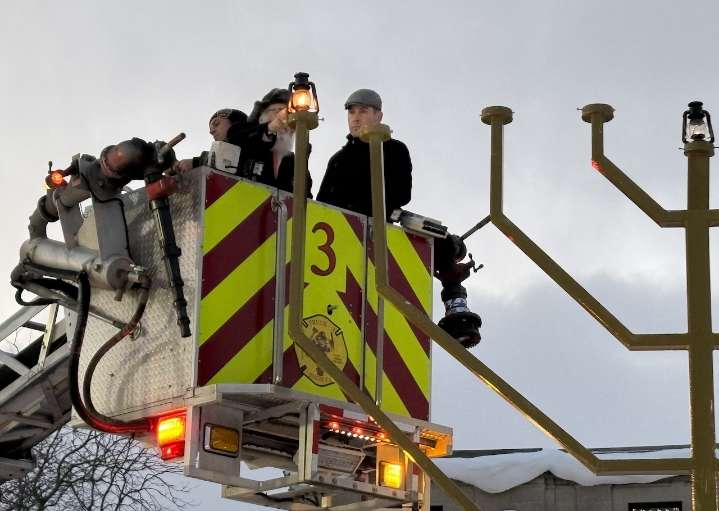 Menorah in downtown Syracuse lit to mark the start of Hanukkah