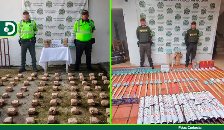 Más de 200 kilos de pólvora incautados en dos operativos en vías de Antioquia