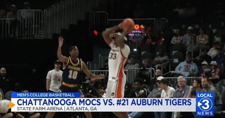 Chattanooga Mocs go toe-to-toe with #21 Auburn Tigers, but fall 92