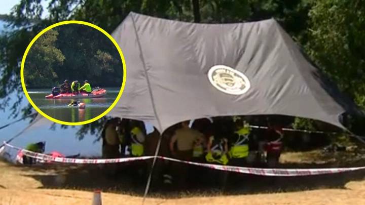 Continúa intensa búsqueda de hombre y niño desaparecidos en embalse Coihueco: Realizaban deporte acuático en moto de agua