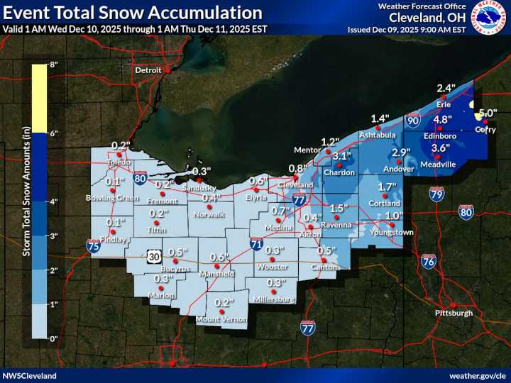 Slushy morning, slick evening: Wednesday brings messy wintry mix to Northeast Ohio