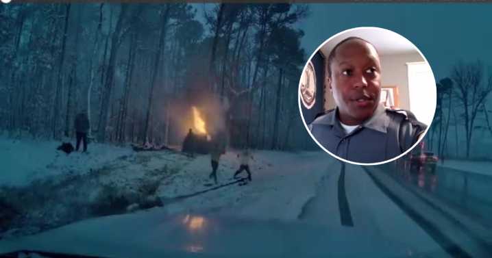 Virginia state trooper, good Samaritans help rescue man from burning car along I