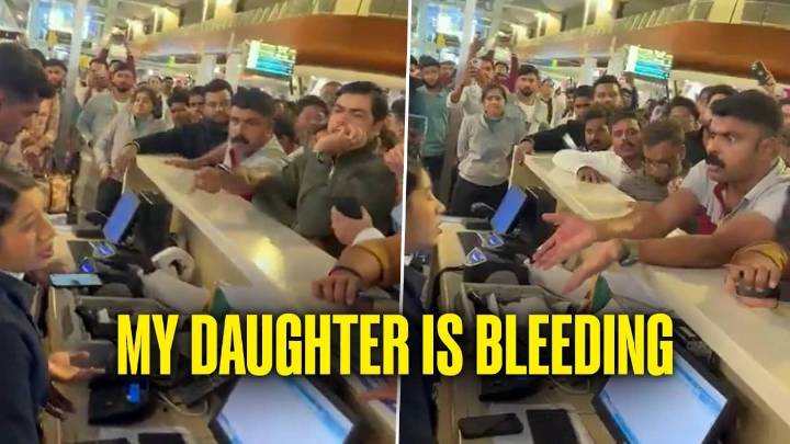 'My Daughter Is Bleeding...': Angry Father Shouts At IndiGo Staff India News