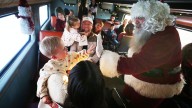See kids ride the Santa Express in Boone