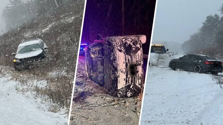 Over 100 crashes in NH, Maine during snowstorm