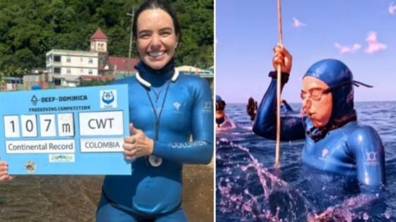 Sofía Gómez rompe récord panamericano de apnea con 107 metros