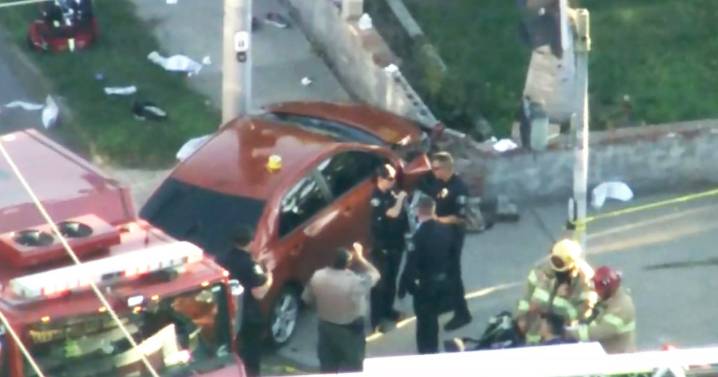 8 students on California high school's track team injured after driver crashes on sidewalk