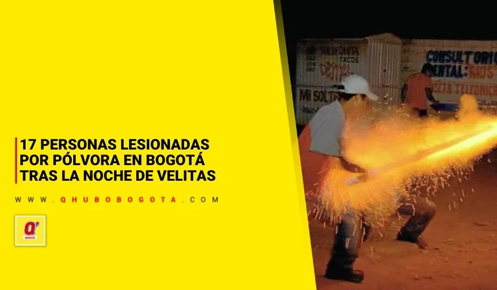17 personas lesionadas por pólvora en Bogotá tras la Noche de Velitas