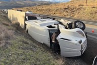 Major SR 28 Delays After Semi Tips Near Trinidad