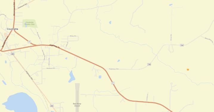 Another earthquake reported near Coushatta