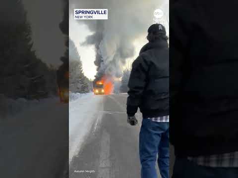 Students safely evacuated after school bus catches fire