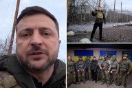 Zelensky makes daring frontline visit to show off 'strong' Ukraine defense