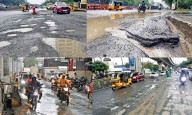 Motorists bear the brunt as city roads fail to endure intermittent rains