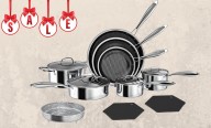 The 14-piece Cyrder Nonstick Cookware Set snags 17% discount on Amazon